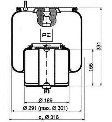 Compre 20501 Febi Coxim pneumático (suspensão de lâminas pneumática) do eixo
