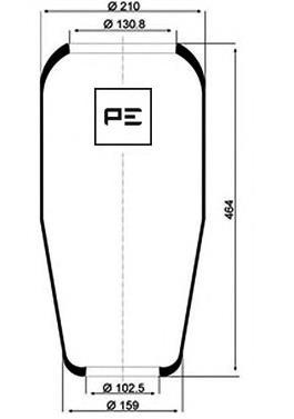Coxim pneumático (suspensão de lâminas pneumática) do eixo MAN 81436010121 preço, a partir de 43,23 USD