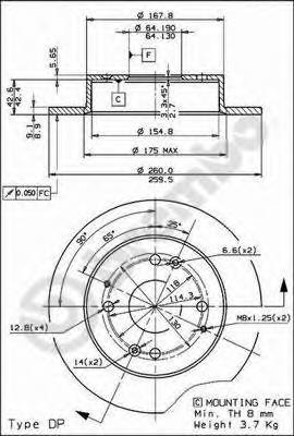42510S84A50 Honda Disco do freio traseiro