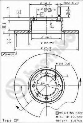 Compre 60516371 Fiat/Alfa/Lancia Disco do freio dianteiro