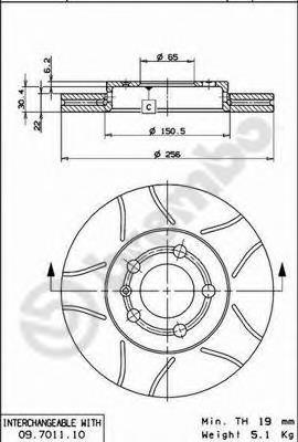 09701175 Brembo Disco do freio dianteiro