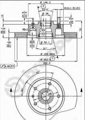 09477714 Brembo Disco do freio dianteiro