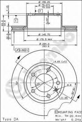 34111151656 BMW Disco do freio dianteiro
