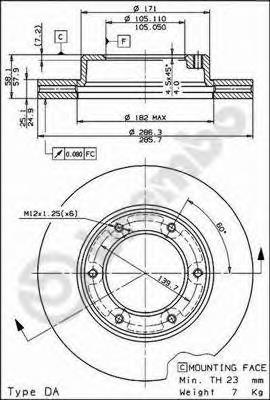 Disco do freio dianteiro Japan Parts DI272C preço, a partir de 67,55 USD