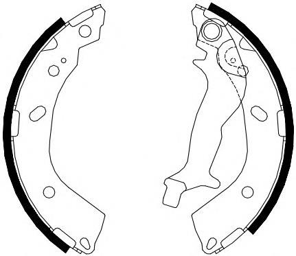 Sapatas do freio traseiras de tambor Hyundai/Kia 583050BA00 preço, a partir de 23,59 USD