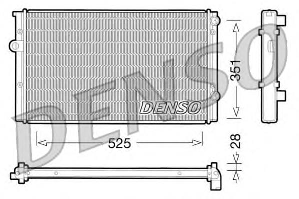 3A0121253 VAG Radiador de esfriamento de motor