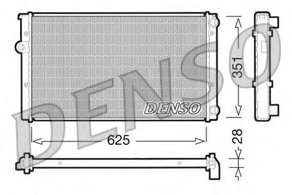 Radiador de esfriamento de motor VAG 1H0121253BA