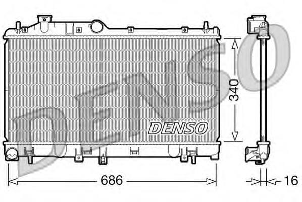 Radiador de esfriamento de motor Subaru 45111AG011