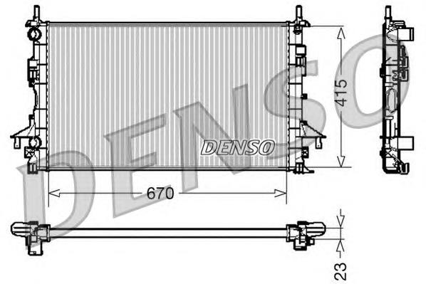 Radiador de esfriamento de motor Dasis 180001N