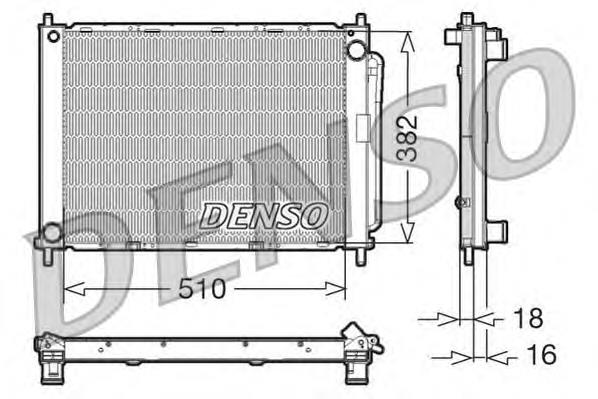 DRM23100 Denso Radiador de esfriamento de motor