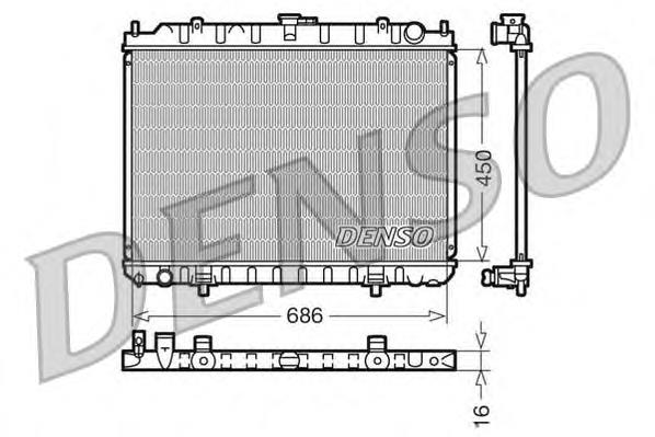 214108H801 Nissan/Infiniti Radiador de esfriamento de motor