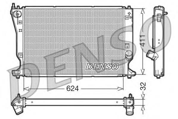Radiador de esfriamento de motor 164000R021 Toyota