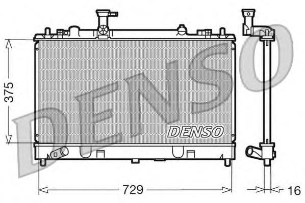 Radiador de esfriamento de motor RF5C15200A Mazda