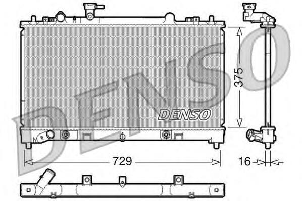 L3S515200A Mazda Radiador de esfriamento de motor
