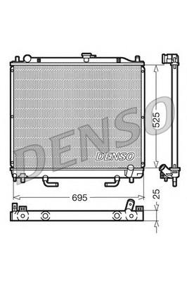 Radiador de esfriamento de motor MR529225 Mitsubishi