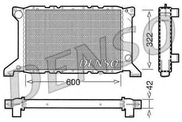 92VT8005AA Ford Radiador de esfriamento de motor