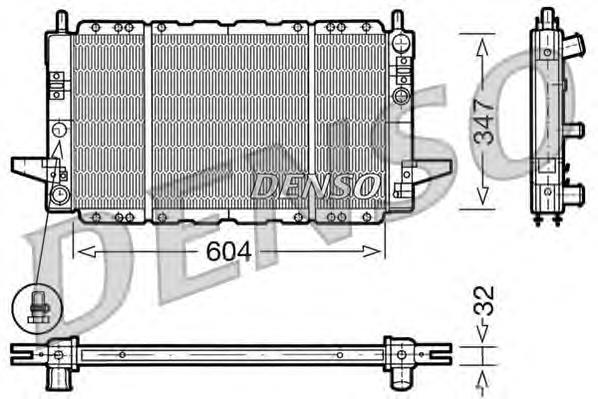 DRM10086 Denso Radiador de esfriamento de motor