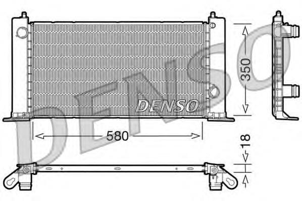 Radiador de esfriamento de motor 46766167 Fiat/Alfa/Lancia