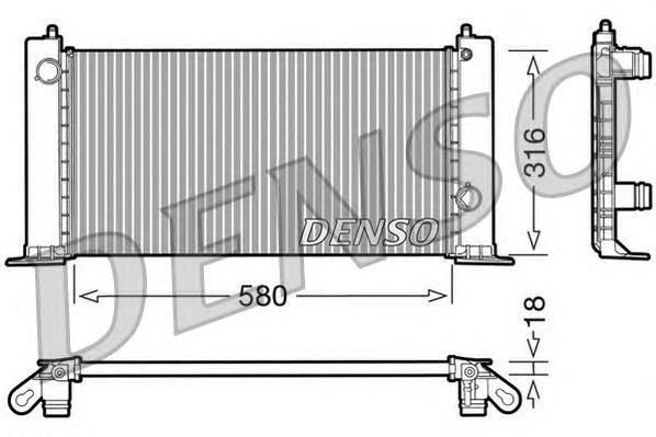 Radiador de esfriamento de motor 46766167 Fiat/Alfa/Lancia