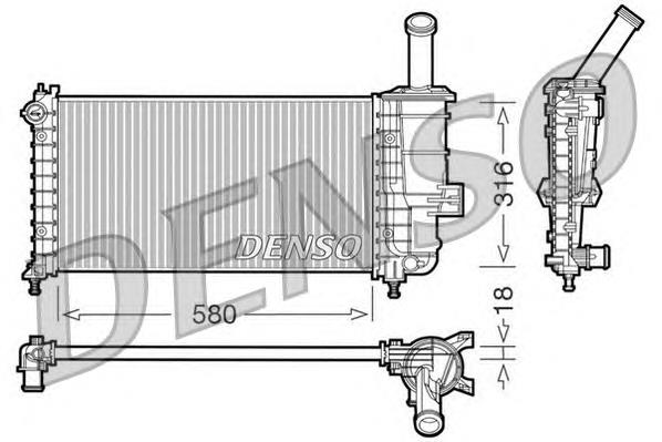 46788046 Fiat/Alfa/Lancia Radiador de esfriamento de motor
