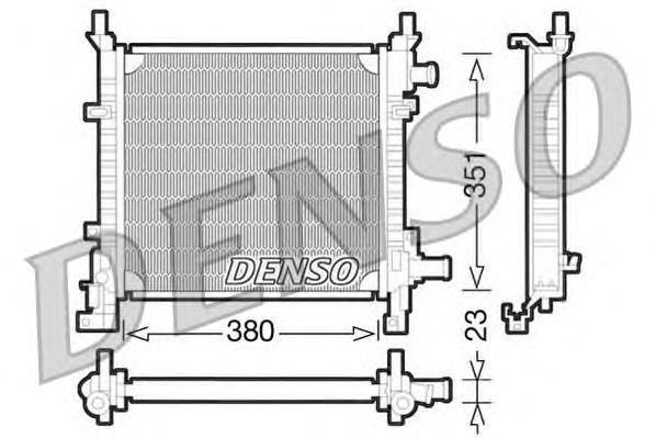 Radiador de esfriamento de motor Ford XS5H8005EA