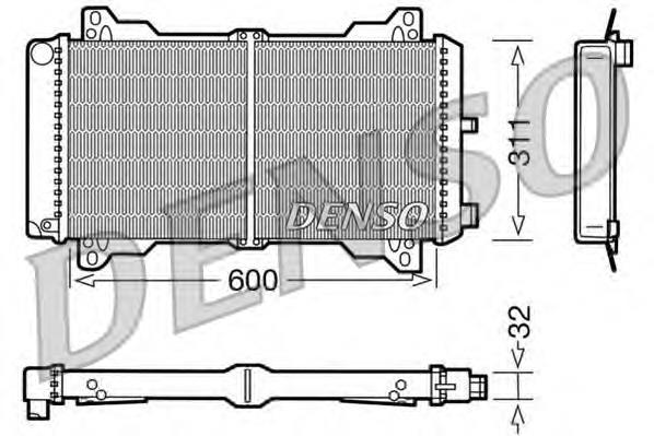  Radiador de esfriamento de motor Ford Orion I sedan (AFD) (1983 - 1986) I