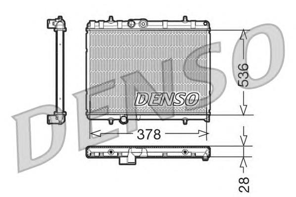 Radiador de esfriamento de motor 00001330V3 Peugeot/Citroen