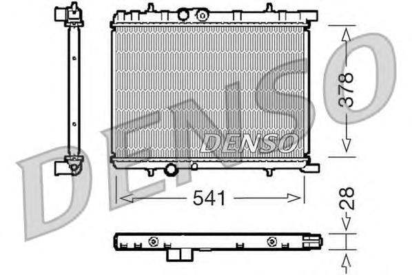 Radiador de esfriamento de motor 9674770180 Peugeot/Citroen