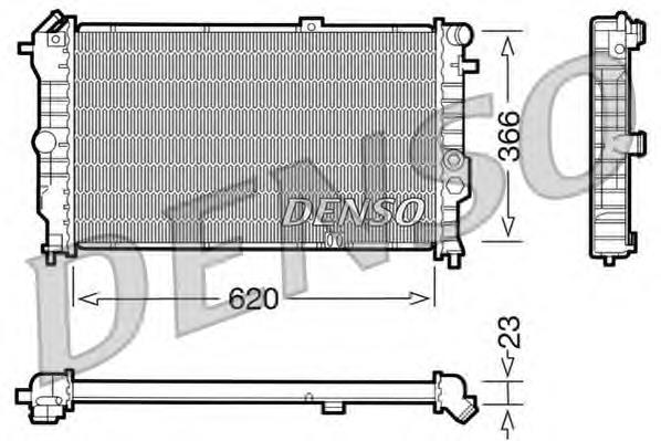 Radiador de esfriamento de motor Denso DRM20021