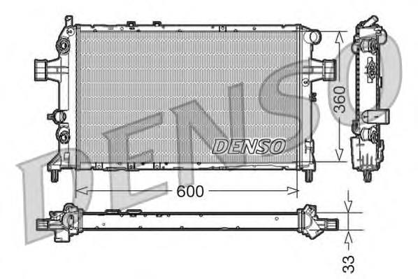 Radiador de esfriamento de motor 9202506 Opel