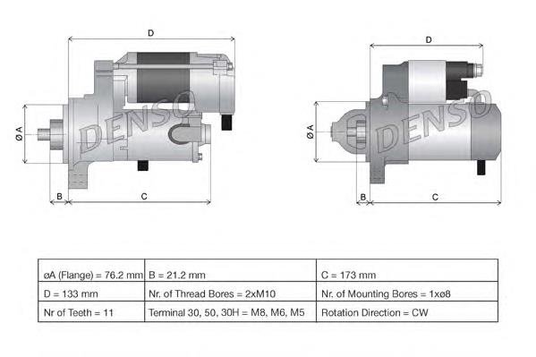 Motor de arranco DSN959 Denso