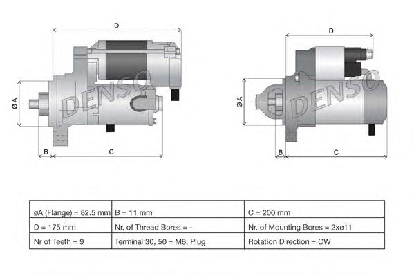 Motor de arranco DSN956 Denso