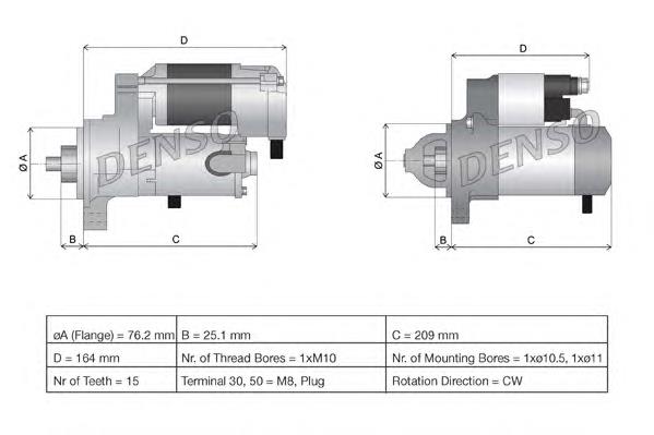 DSN965 Denso Motor de arranco