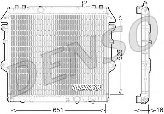 Radiador de esfriamento de motor 164000L250 Toyota