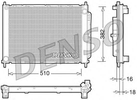 DRM23101 Denso Radiador de esfriamento de motor