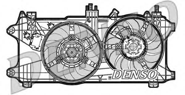 872800600 Fiat/Alfa/Lancia Difusor do radiador de esfriamento, montado com motor e roda de aletas