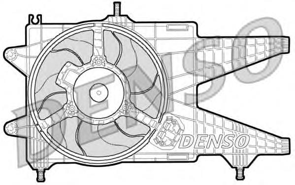 47963 NRF Difusor do radiador de esfriamento, montado com motor e roda de aletas