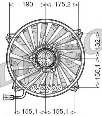 Ventilador elétrico de esfriamento montado (motor + roda de aletas) Mahle Original CFF278000P