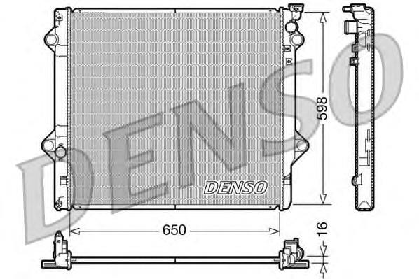 Radiador de esfriamento de motor 1640075550 Toyota