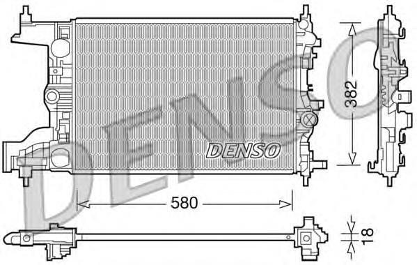 Radiador de esfriamento de motor 39074662 Opel