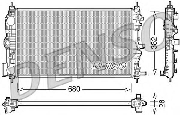 Radiador de esfriamento de motor General Motors 13267666