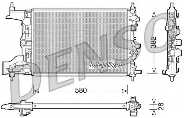 Radiador de esfriamento de motor 13267656 Opel