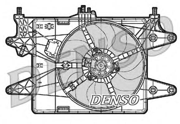 Difusor do radiador de esfriamento, montado com motor e roda de aletas Fiat/Alfa/Lancia 51774951