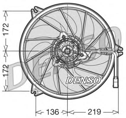 DER21007 Denso Ventilador elétrico de esfriamento montado (motor + roda de aletas)