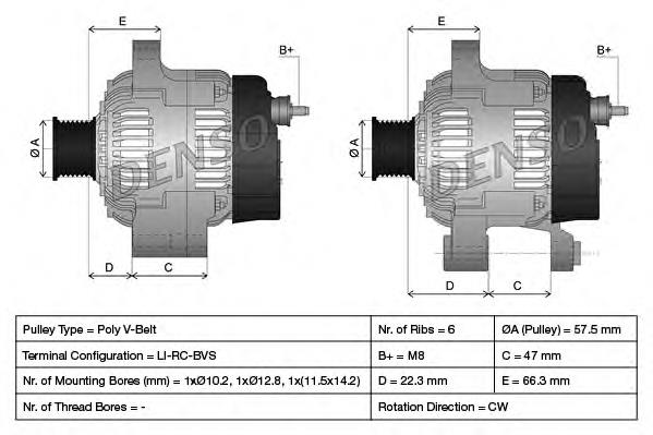 Gerador LR133564 Land Rover