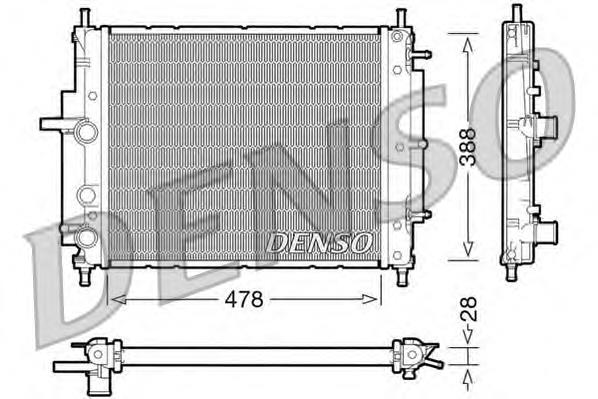 Radiador de esfriamento de motor Fiat/Alfa/Lancia 46535007 preço, a partir de 85,82 USD