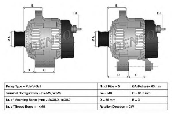 Gerador Denso DAN047 preço, a partir de 189,98 USD