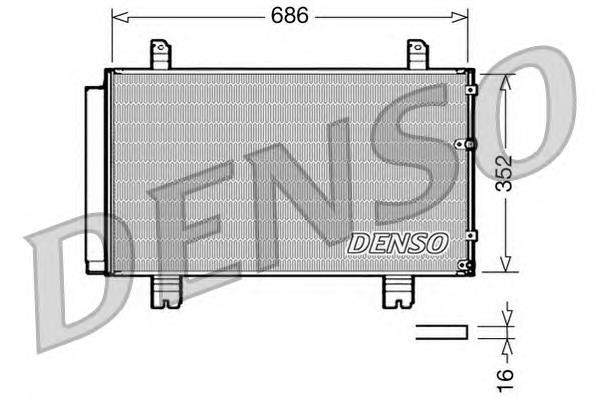 DCN51002 Denso Radiador de aparelho de ar condicionado