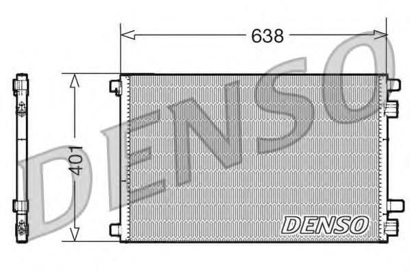 DCN23012 Denso Radiador de aparelho de ar condicionado