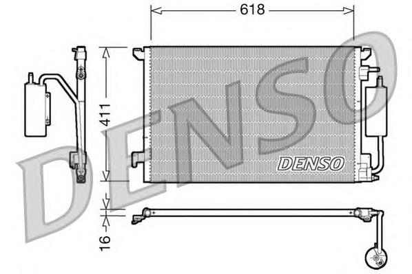 Radiador de aparelho de ar condicionado 871870QB Fiat/Alfa/Lancia
